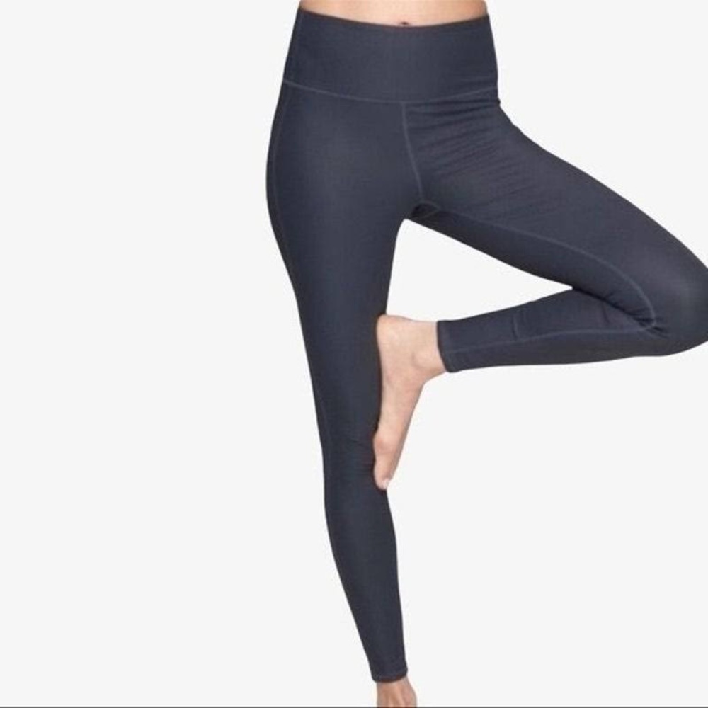 Athleta High Rise Chataranga Tights Yoga Leggings in Small Total Eclipse